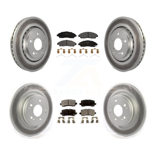 [Avant + Arrière] Kit de disque (revêtu) et plaquette (semi-métallique) de frein pour Acura MDX KGF-101997