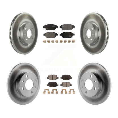 [Avant + Arrière] Kit de disque (revêtu) et plaquette (semi-métallique) de frein pour 2012-2013 Fiat 500 Turbocharged avec GAS engine KGF-101999