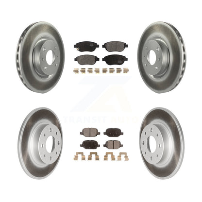 [Avant + Arrière] Kit de disque (revêtu) et plaquette (semi-métallique) de frein pour 2014-2017 Fiat 500 Turbocharged avec GAS engine KGF-102000