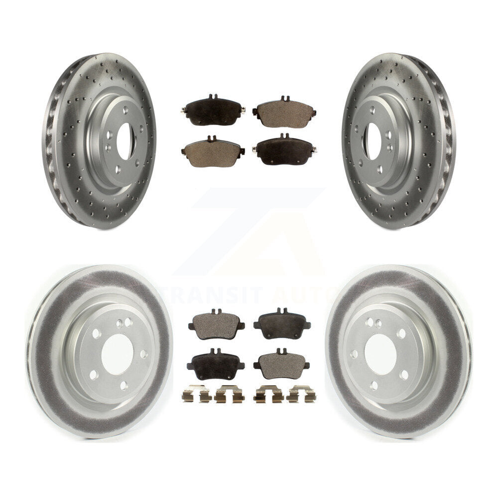 [Avant + Arrière] Kit de disque (revêtu) et plaquette (semi-métallique) de frein pour Mercedes-Benz CLA250 avec Sport Package KGF-102001