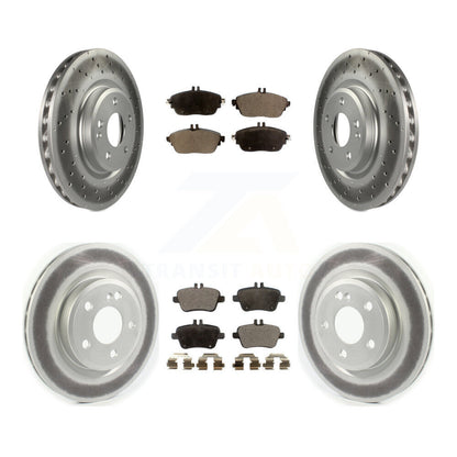 [Avant + Arrière] Kit de disque (revêtu) et plaquette (semi-métallique) de frein pour Mercedes-Benz CLA250 avec Sport Package KGF-102001
