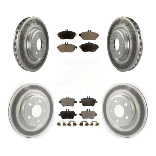 [Avant + Arrière] Kit de disque (revêtu) et plaquette (semi-métallique) de frein pour Mercedes-Benz CLA250 avec Sport Package KGF-102001