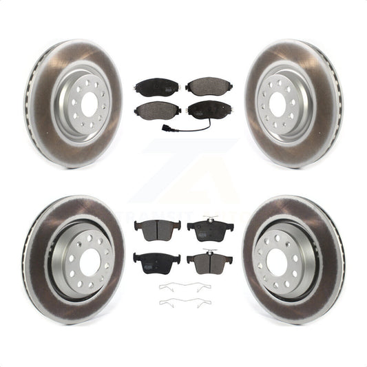 [Avant + Arrière] Kit de disque (revêtu) et plaquette (semi-métallique) de frein pour Audi Volkswagen Golf R S3 Q3 Arteon KGF-102003 par Transit Auto