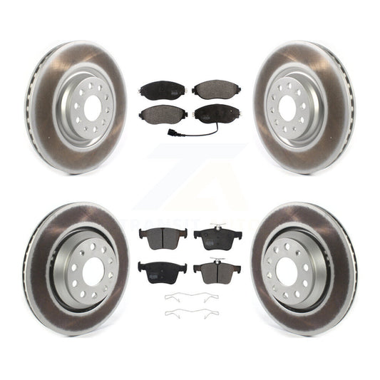 [Avant + Arrière] Kit de disque (revêtu) et plaquette (semi-métallique) de frein pour Audi Volkswagen Golf R S3 Q3 Arteon KGF-102003
