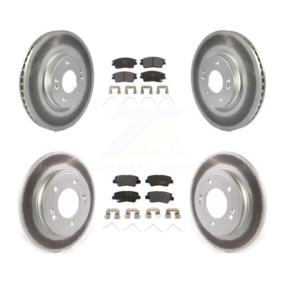 [Avant + Arrière] Kit de disque (revêtu) et plaquette (semi-métallique) de frein pour 2017-2020 Hyundai Elantra 1.6L KGF-102008