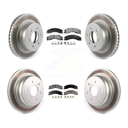 [Avant + Arrière] Kit de disque (revêtu) et plaquette (semi-métallique) de frein pour 2016-2022 Nissan TITAN XD KGF-102012