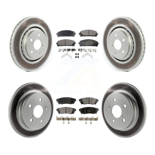 [Avant + Arrière] Kit de disque (revêtu) et plaquette (semi-métallique) de frein pour Toyota Camry Avalon TRD KGF-102013