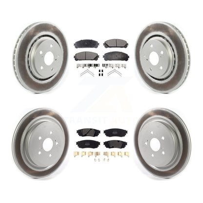 [Avant + Arrière] Kit de disque (revêtu) et plaquette (semi-métallique) de frein pour Lexus RX350 RX450h RX350L RX450hL KGF-102014