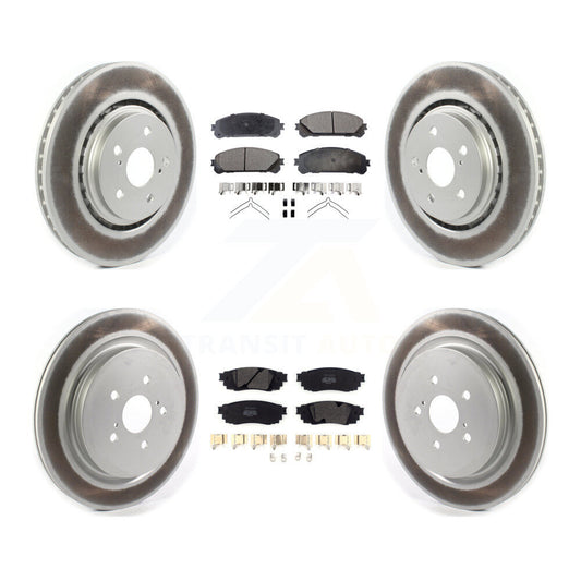 [Avant + Arrière] Kit de disque (revêtu) et plaquette (semi-métallique) de frein pour Lexus RX350 RX450h RX350L RX450hL KGF-102014
