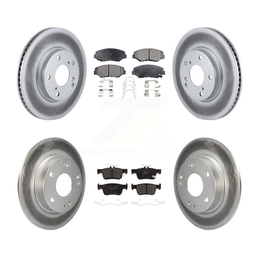 [Avant + Arrière] Kit de disque (revêtu) et plaquette (semi-métallique) de frein pour Honda Civic KGF-102015