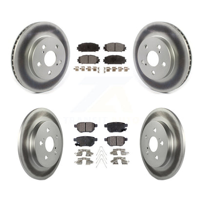 [Avant + Arrière] Kit de disque (revêtu) et plaquette (semi-métallique) de frein pour Toyota Prius Corolla Prime KGF-102018