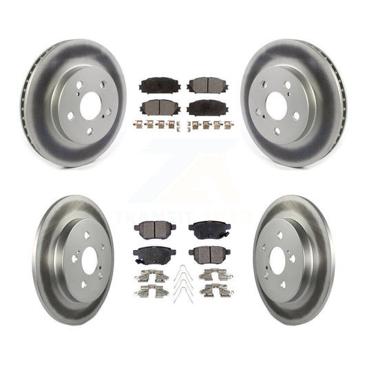 [Avant + Arrière] Kit de disque (revêtu) et plaquette (semi-métallique) de frein pour Toyota Prius Corolla Prime KGF-102018