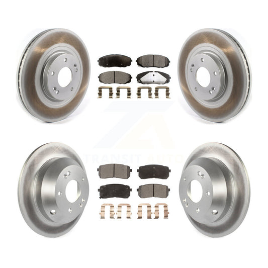 [Avant + Arrière] Kit de disque (revêtu) et plaquette (semi-métallique) de frein pour 2015-2020 Kia Sedona KGF-102019