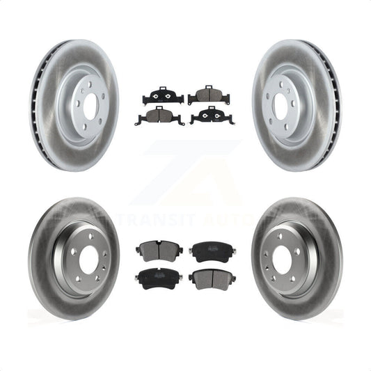 [Avant + Arrière] Kit de disque (revêtu) et plaquette (semi-métallique) de frein pour Audi A4 Quattro KGF-102020 par Transit Auto
