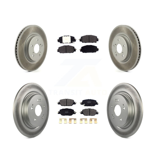 [Avant + Arrière] Kit de disque (revêtu) et plaquette (semi-métallique) de frein pour Honda CR-V KGF-102022