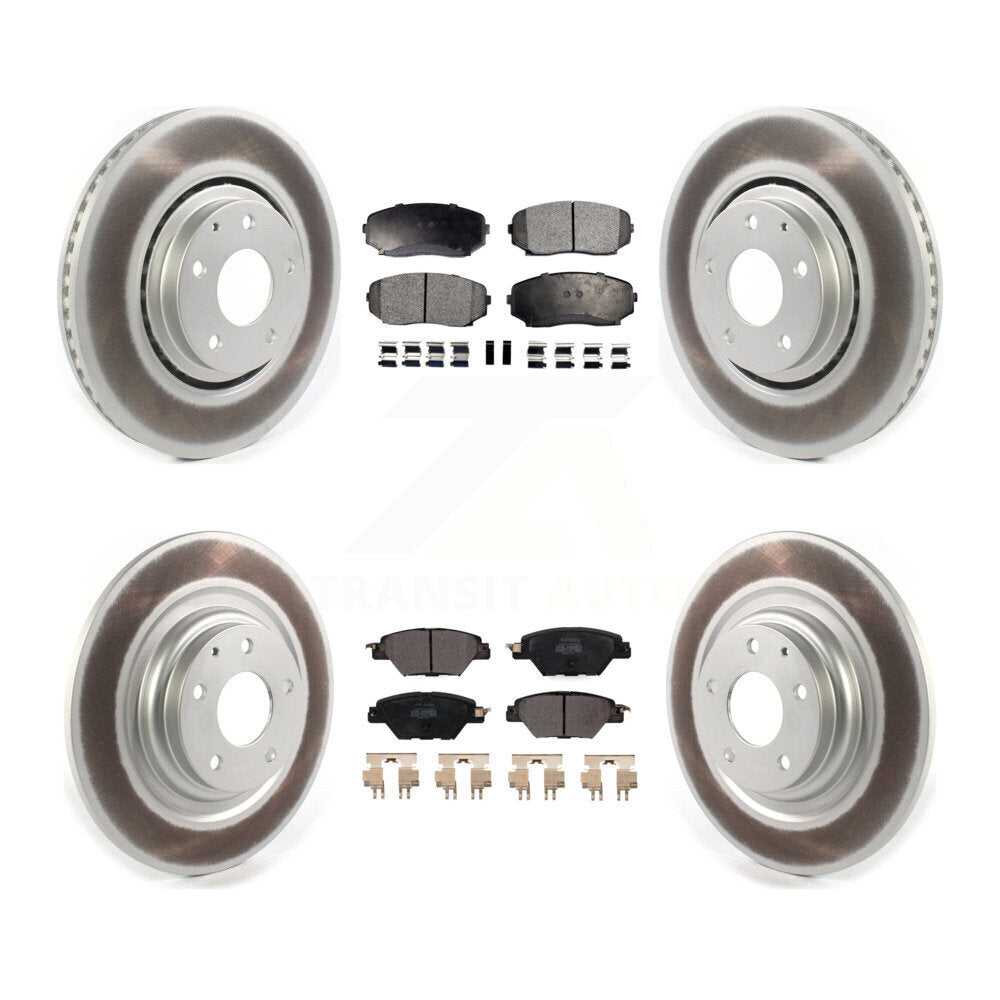 [Avant + Arrière] Kit de disque (revêtu) et plaquette (semi-métallique) de frein pour 2016-2022 Mazda CX-9 KGF-102024