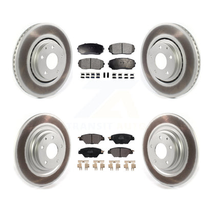 [Avant + Arrière] Kit de disque (revêtu) et plaquette (semi-métallique) de frein pour 2016-2022 Mazda CX-9 KGF-102024