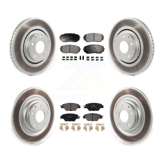 [Avant + Arrière] Kit de disque (revêtu) et plaquette (semi-métallique) de frein pour 2016-2022 Mazda CX-9 KGF-102024