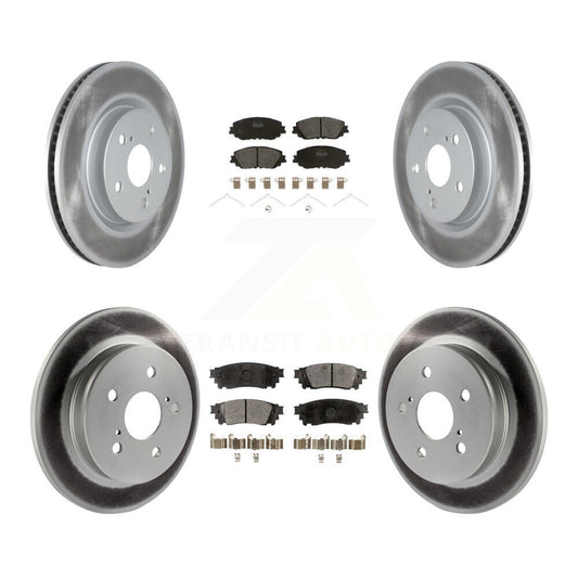 [Avant + Arrière] Kit de disque (revêtu) et plaquette (semi-métallique) de frein pour Toyota Camry RAV4 Lexus ES350 Avalon ES300h UX250h UX200 C-HR Venza ES250 Corolla Cross KGF-102025