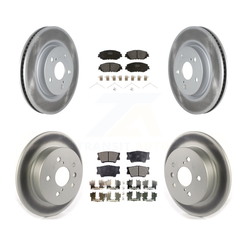 [Avant + Arrière] Kit de disque (revêtu) et plaquette (semi-métallique) de frein pour Toyota Camry KGF-102026