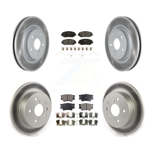 [Avant + Arrière] Kit de disque (revêtu) et plaquette (semi-métallique) de frein pour Toyota Camry KGF-102026
