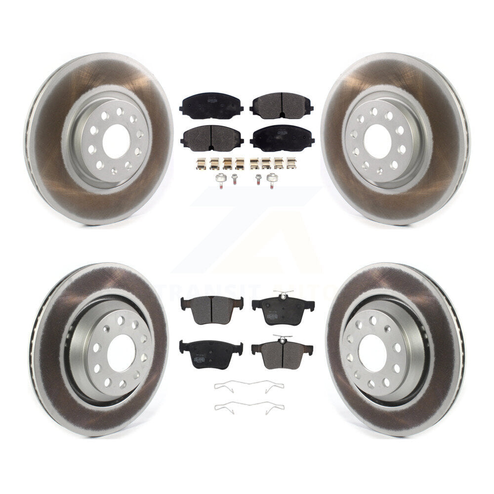 [Avant + Arrière] Kit de disque (revêtu) et plaquette (semi-métallique) de frein pour Volkswagen Atlas Cross Sport KGF-102027
