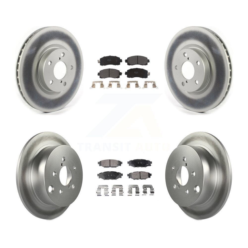 [Avant + Arrière] Kit de disque (revêtu) et plaquette (semi-métallique) de frein pour 2017-2021 Subaru Impreza avec 276mm Diameter Rotor KGF-102030