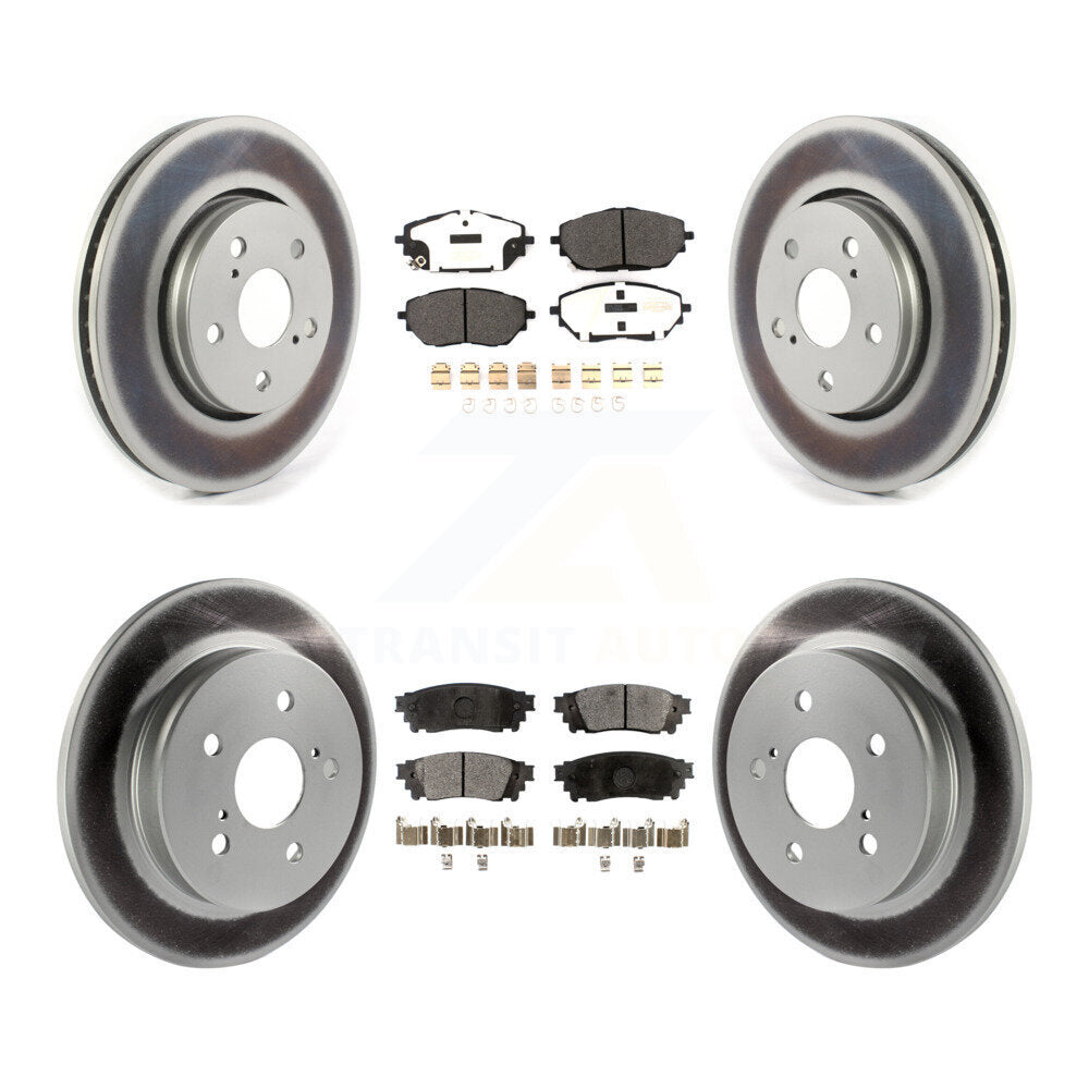[Avant + Arrière] Kit de disque (revêtu) et plaquette (semi-métallique) de frein pour 2018 Toyota C-HR KGF-102033