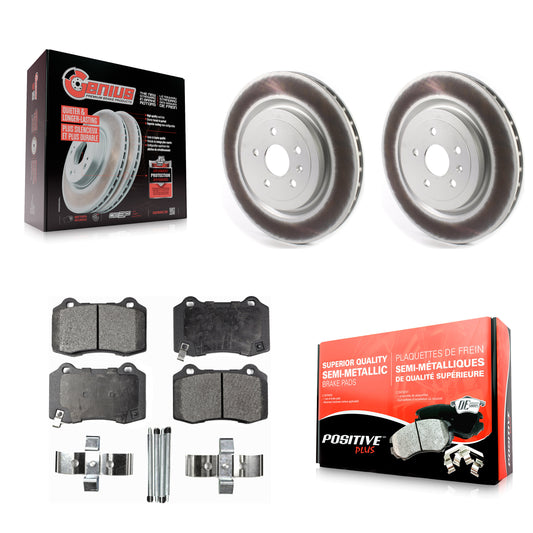 [Arrière] Kit de disque (revêtu) et plaquette (semi-métallique) de frein pour Chevrolet Camaro Cadillac CTS KGF-102038