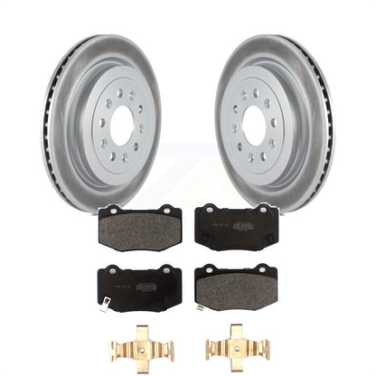 [Arrière] Kit de disque (revêtu) et plaquette (semi-métallique) de frein pour 2016-2017 Cadillac ATS V KGF-102044 par Transit Auto