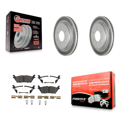 [Arrière] Kit de disque (revêtu) et plaquette (semi-métallique) de frein pour Ford F-150 Expedition Lincoln Navigator KGF-102051