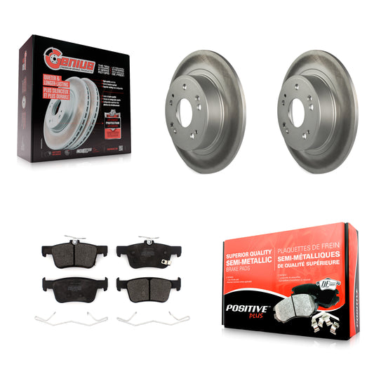 [Arrière] Kit de disque (revêtu) et plaquette (semi-métallique) de frein pour 2018-2022 Honda Accord KGF-102058