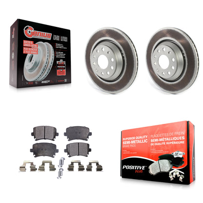 [Arrière] Kit de disque (revêtu) et plaquette (semi-métallique) de frein pour Volkswagen CC Passat GTI Golf R R32 KGF-102059