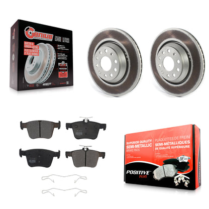 [Arrière] Kit de disque (revêtu) et plaquette (semi-métallique) de frein pour Volkswagen Atlas Audi Golf R S3 Q3 A3 Arteon TTS Quattro Cross Sport KGF-102061