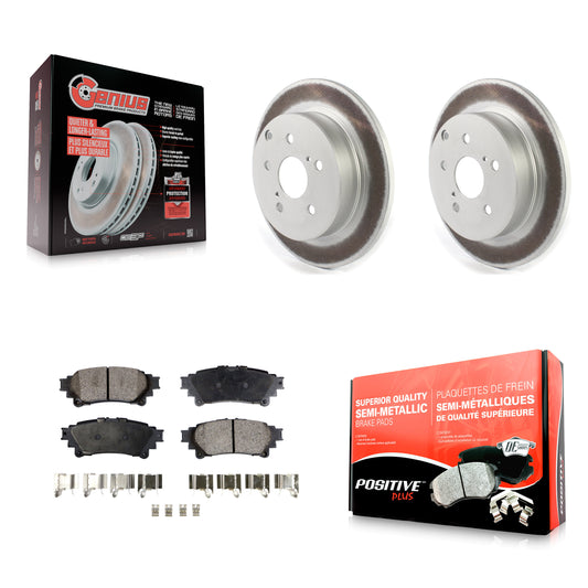 [Arrière] Kit de disque (revêtu) et plaquette (semi-métallique) de frein pour Toyota Prius V Mirai KGF-102066