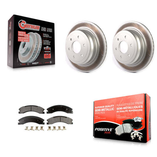 [Arrière] Kit de disque (revêtu) et plaquette (semi-métallique) de frein pour 2016-2022 Nissan TITAN XD KGF-102067