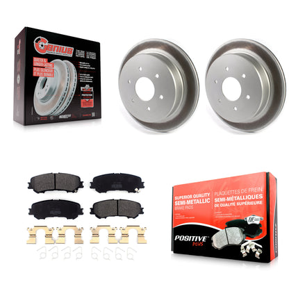 [Arrière] Kit de disque (revêtu) et plaquette (semi-métallique) de frein pour 2017-2023 Nissan TITAN KGF-102073