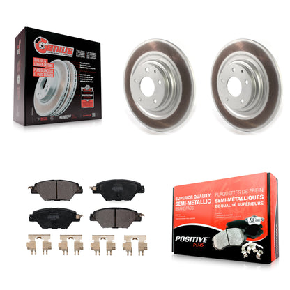 [Arrière] Kit de disque (revêtu) et plaquette (semi-métallique) de frein pour 2016-2022 Mazda CX-9 KGF-102074