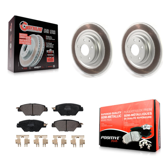 [Arrière] Kit de disque (revêtu) et plaquette (semi-métallique) de frein pour 2016-2022 Mazda CX-9 KGF-102074