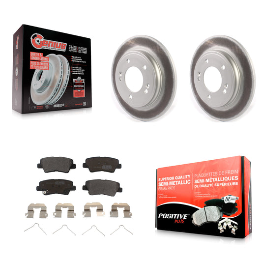 [Arrière] Kit de disque (revêtu) et plaquette (semi-métallique) de frein pour Hyundai Elantra Kia Niro Ioniq KGF-102075