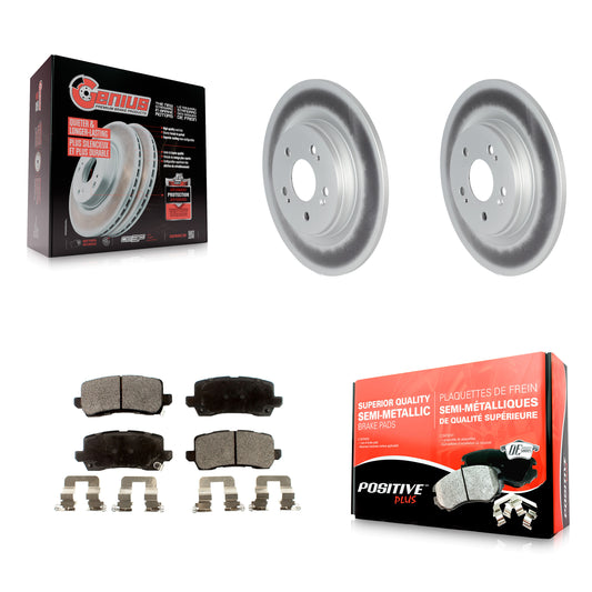 [Arrière] Kit de disque (revêtu) et plaquette (semi-métallique) de frein pour 2018-2023 Honda Odyssey KGF-102077