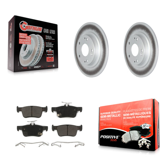 [Arrière] Kit de disque (revêtu) et plaquette (semi-métallique) de frein pour Honda Civic KGF-102078