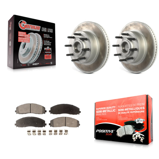 [Avant] Kit de disque (revêtu) et plaquette (semi-métallique) de frein pour Ford F-250 Super Duty F-350 KGF-102084