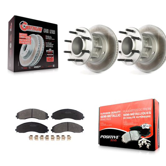 [Avant] Kit de disque (revêtu) et plaquette (semi-métallique) de frein pour Ford F-450 Super Duty F-550 4 X 2 KGF-102086