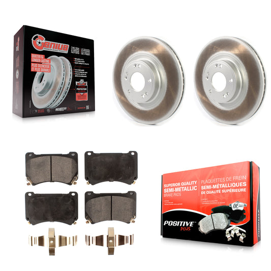 [Avant] Kit de disque (revêtu) et plaquette (semi-métallique) de frein pour Hyundai Genesis KGF-102093