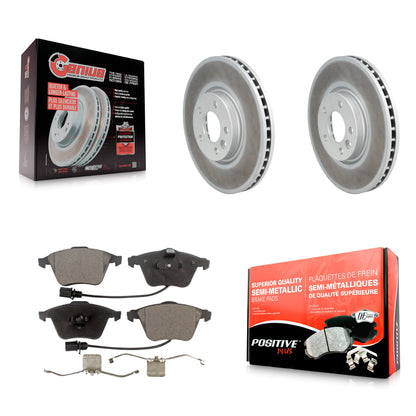 [Avant] Kit de disque (revêtu) et plaquette (semi-métallique) de frein pour Volkswagen CC avec 340mm Diameter Rotor KGF-102098