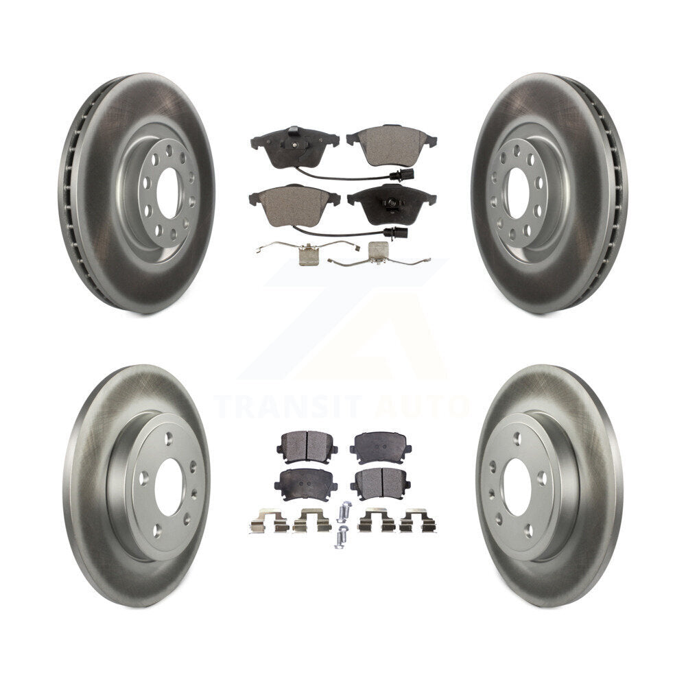 [Avant + Arrière] Kit de disque (revêtu) et plaquette (semi-métallique) de frein pour Audi A4 Quattro KGF-102102