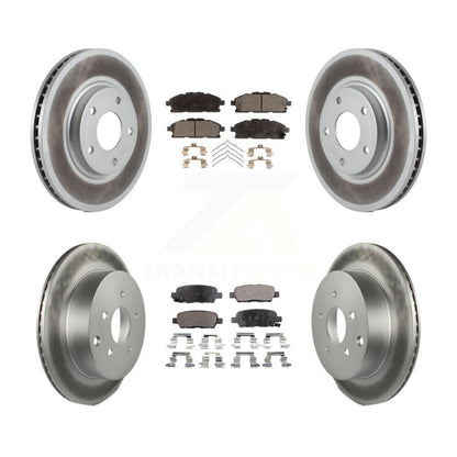 [Avant + Arrière] Kit de disque (revêtu) et plaquette (semi-métallique) de frein pour 2011-2017 Nissan Quest KGF-102103