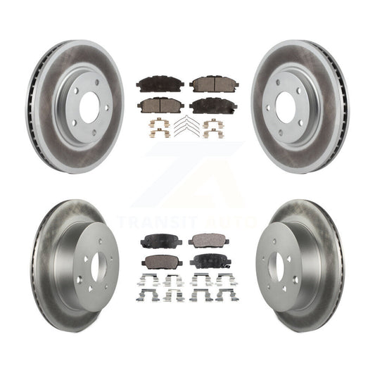 [Avant + Arrière] Kit de disque (revêtu) et plaquette (semi-métallique) de frein pour 2011-2017 Nissan Quest KGF-102103