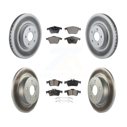 [Avant + Arrière] Kit de disque (revêtu) et plaquette (semi-métallique) de frein pour Volvo S40 C70 V50 avec 320mm Diameter Rotor KGF-102104